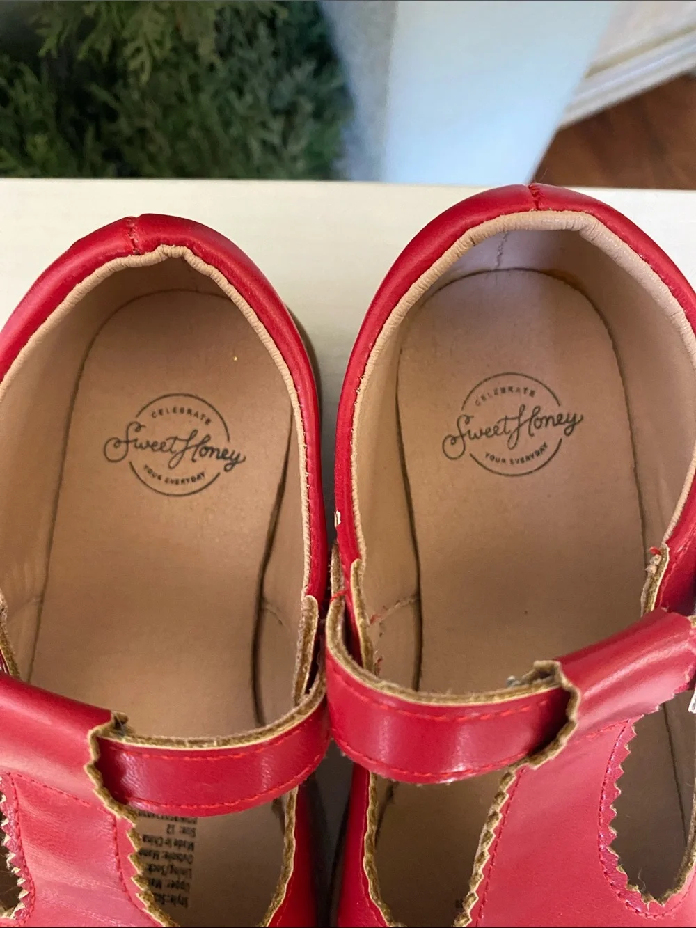 Sweethoneu Red Girls' Mary Jane Shoes with Buckle -